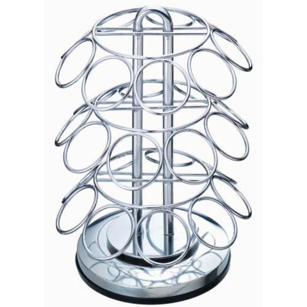 Keurig K-Cup 27 Pod Chrome Spinning Carousel Countertop